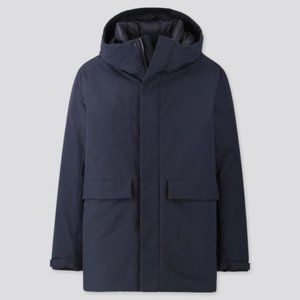 Men's Uniqlo Navy Hybrid Down Parka Jacket | XL